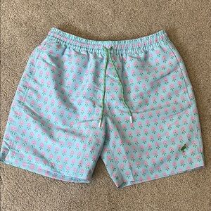 Men’s The Beaufort Bonnet Company Toddy Trunks: Holly Hills Hand Block print